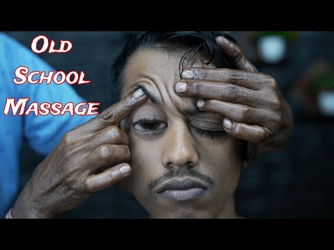 Intense Old School ASMR Head Massage With Crunchy Neck Cracking | ASMR Forehead Massage