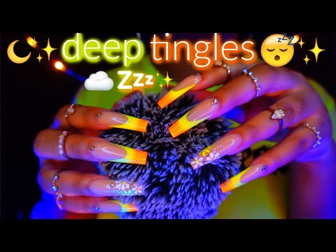 ASMR FOR DEEP BRAIN TINGLES & SLEEP 😴🧡✨(SLEEP INDUCING & TINGLY TRIGGERS AT 100% SENSITIVITY 🌙✨)