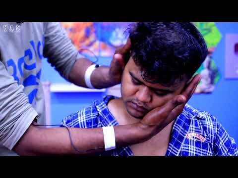 Heavy Oil and water mix amazing head massage with neck cracking | pure head and neck massage ASMR