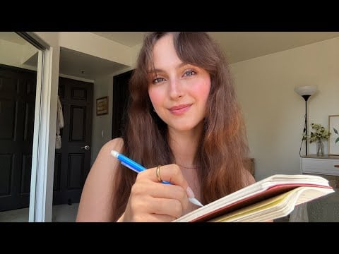 Lofi ASMR ~ Asking Questions & Writing Down Your Answers (gum chewing, soft spoken, pencil sounds)