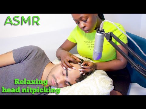 ASMR Nitpicking & Brushing Whiteheads On Scalp {Extremely Sensitive Mic 🎧}