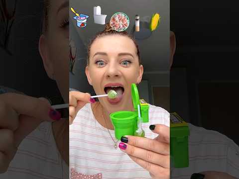 ASMR Yougurt, Sour Candy, Ham, Corn Mukbang #shorts
