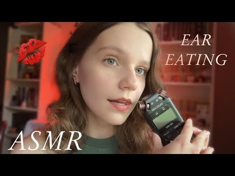 ASMR ear eating 👂🏼 wet mouth sounds & kisses