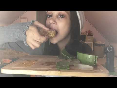 ASMR Aloe Vera Challenge + Honeycomb