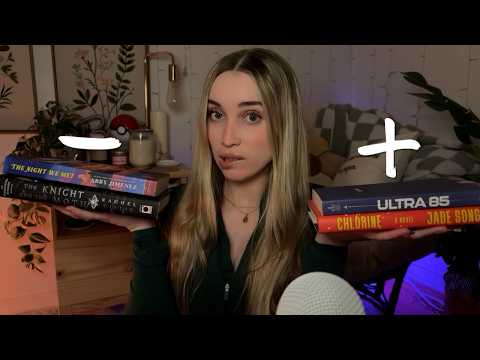 ASMR Balancing my Bookshelves for May! (whispers, book triggers)