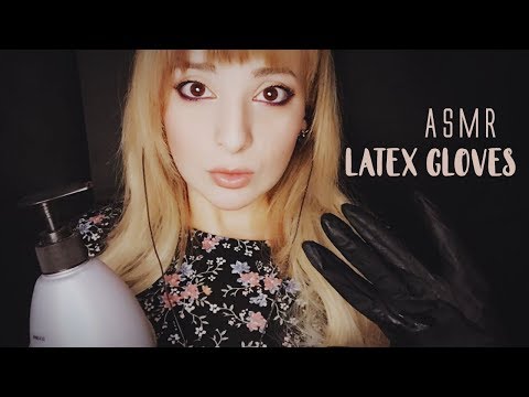 ASMR BLACK LATEX GLOVES | WITH LOTION [ENG ASMR]