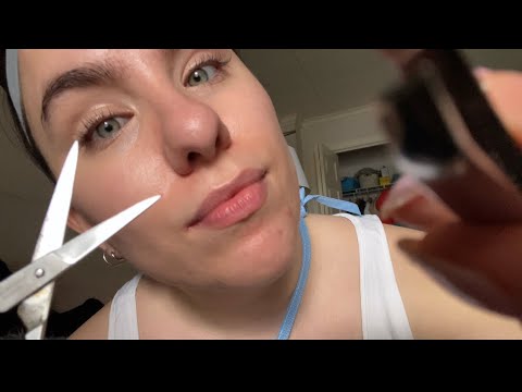 ASMR Lofi Eyebrow Roleplay (actual camera touching)