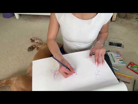 ASMR doodling & sketching (soft-spoken) 🎨