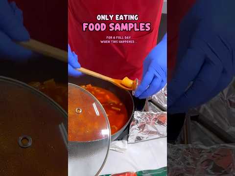 Only eating food samples for a full day when this happened… #food #eating #cake