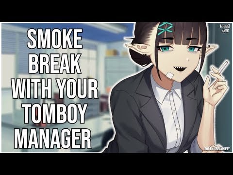 3DIO ASMR | Smoke Break with your Favorite Manager 🏢❄️ | Tomboy Office Lady Roleplay