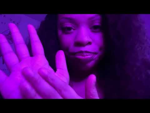 ASMR Up Close Mouth Sounds and Hand Movements 