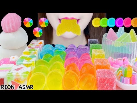 【ASMR】WAGASHI PARTY🍡 MOCHI,DAIFUKU,KOHAKUTO,JELLY MUKBANG 먹방 食べる音 EATING SOUNDS NO TALKING