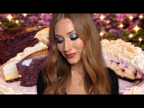 ASMR MUKBANG 🍰 Decadent Cheesecake & FUDGE Cake 🍫 (So Rich & Creamy)