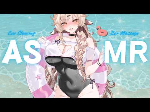 [ASMR] 🛟잠이 솔솔 오는 튜브 소리 들어볼래?🌊 Wave Sounds, Ear Massage, Ear Cleaning | Dummy Head Mic