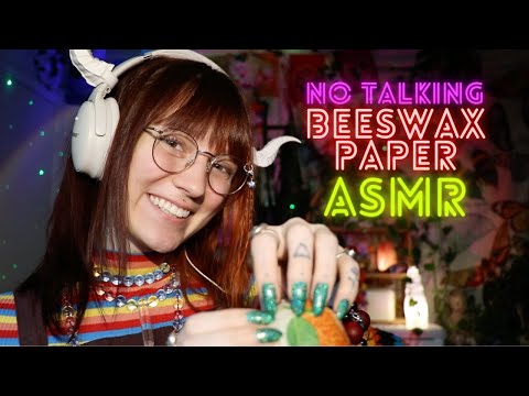 NO TALKING beeswax paper ASMR 🐝