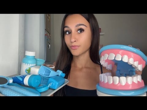 ASMR| You go to the BEST dentist for a cleaning😳