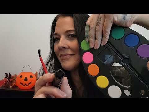 ASMR- Practicing Your Halloween Face Paint 🎨 🤡