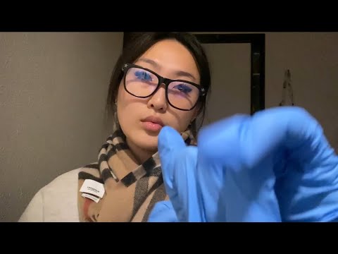 asmr hand movements with glove & mouth sounds.