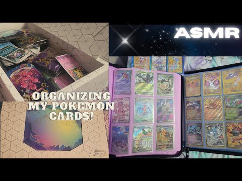 ASMR organizing my sister's Pokémon cards 🎴!