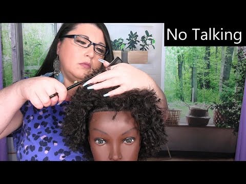 ASMR Hair Salon Roleplay (NO TALKING) (Haircut, Scalp Massage and Oiling, Styling, Afro/Kinky Hair)