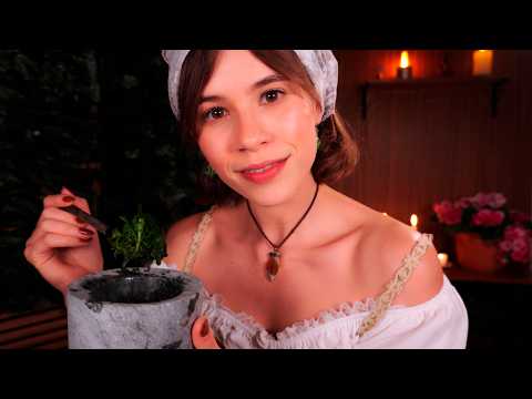 ASMR Curandeira Medieval Limpa suas Feridas e te faz Descansar 🍵 | Relaxamento Intenso 🕯️