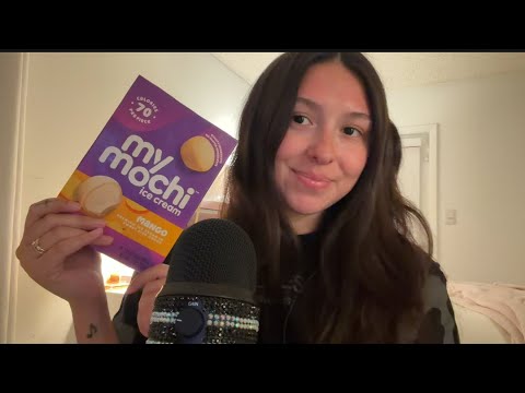 ASMR EATING MANGO🥭 MOCHI ICE CREAM 🍡