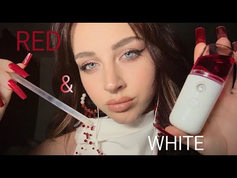 Tingly Red & White Triggers(Removing Stress) | ASMR ❤️🤍