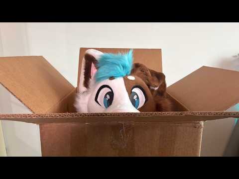 Tiso 2.0 fursuit unboxing! (ASMR)