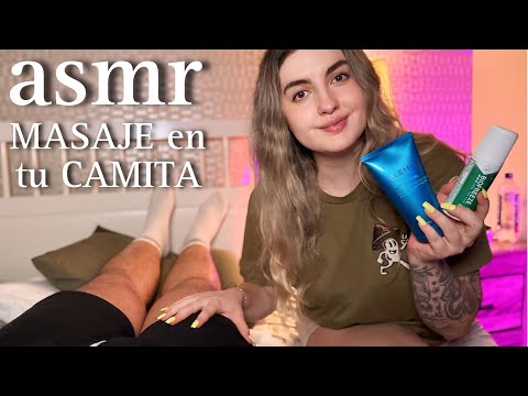 asmr en tu camita Te HAGO MASAJE RELAJANTE y TERAPIA FRÍA Ale ASMR :)