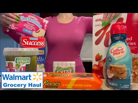 ASMR Gum Chewing Walmart Grocery Haul