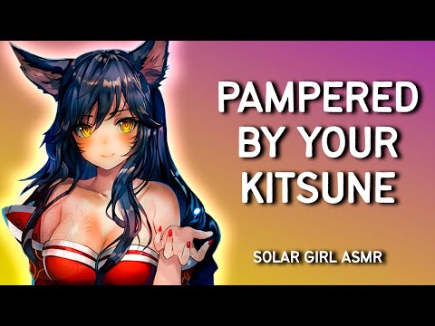 ASMR GF Roleplay Kitsune Cuddles You to Sleep | Head Scratches | Comfort | Praise | Sleep Aid | F4A