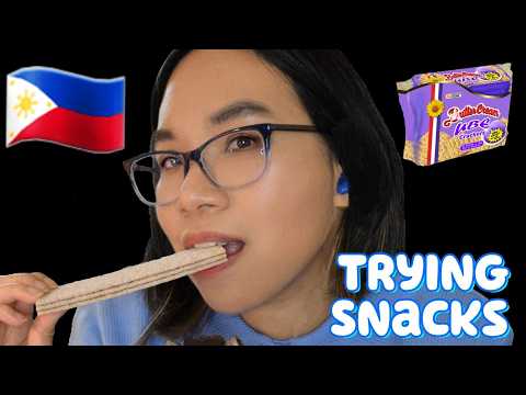 ASMR TRYING FILIPINO SNACKS (Soft Spoken, Tagalog Words, Crunchy Sounds) 🍪🇵🇭