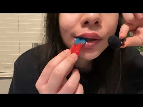 ASMR ~taking wayyyyy too long to eat 2 pieces of gummy candies 🍬