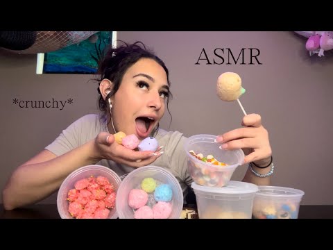 ASMR~ EATING FREEZE DRIED CANDY/DESSERTS 🍭(Mouth Sounds)