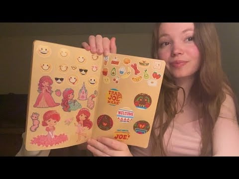 ASMR- Sticker Book Tour! (add new stickers with me)🤗💕