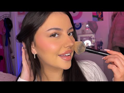 ASMR | Quick, Easy & Pretty Makeup  🩷  *TINGLY WHISPERS* (Short Video)  #asmr #makeup