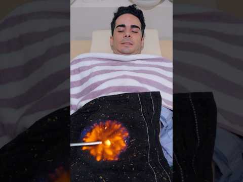 ASMR: Ancient Thai FIRE Belly Detoxification Massage #shorts