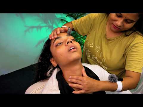 Deep Relaxation Throat & Neck Massage help you fall asleep faster || Intense Head Massage ASMR