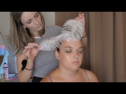 ASMR Perfectionist Slick Back Clean Girl Bun With Neck and Shoulder Massage Techniques - Ice Globes