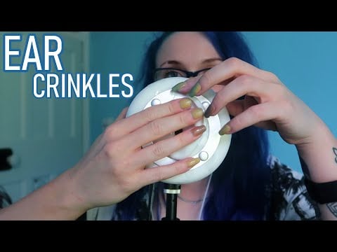 ASMR 3Dio Ear Crinkles (Tape On Ears, Ear Tracing, Ear Brushing)