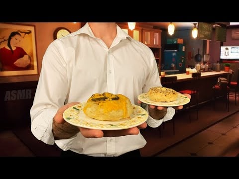 ASMR Sourdough Bakery Roleplay 🥖 | Friendly waiter serves you coffee and bagels | #sourdough