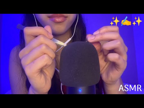 Mic plucking and scratching | inaudible whispering | ASMR