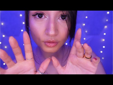 ASMR Repeating 'Relax' With Gum Chewing, Mouth Sounds, and Face Touching