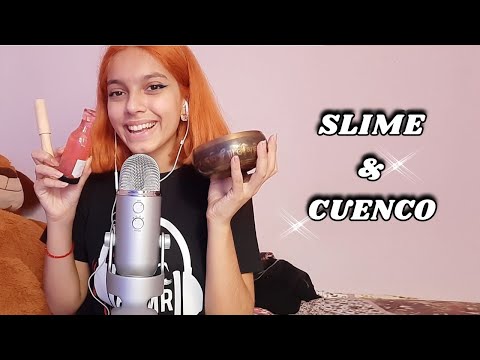 ASMR- SONIDOS PEGAJOSOS CON SLIME Y LIMPIEZA DE ENERGÍA CON EL CUENCO! |SOFIWI