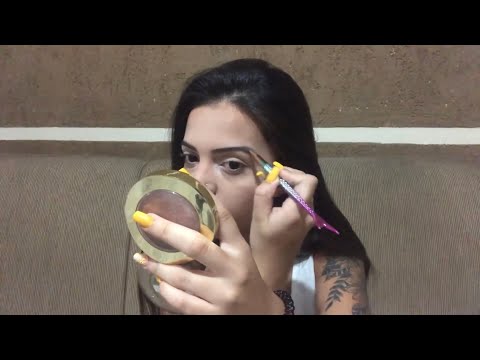 ASMR ME MAQUIANDO (SUSSURROS E SONS RELAXANTES)