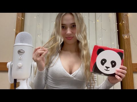 asmr eating panda express