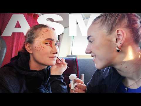 ASMR, but teammates do me makeup | Easter's special