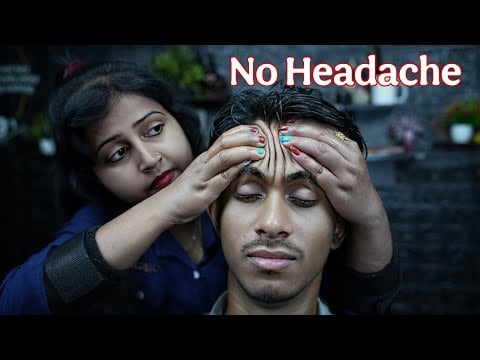 Lady Barber's Soothing Scalp Massage for Tension Headaches (ASMR) | Forehead Tapping & Scratching