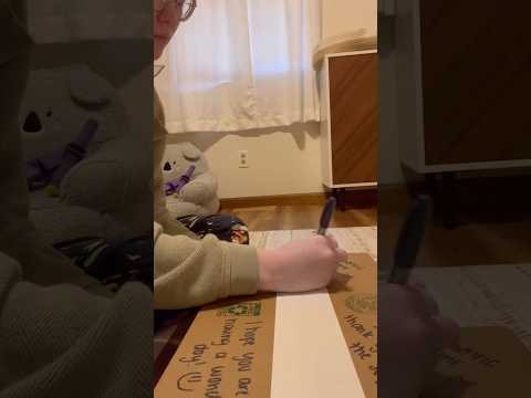 lofi asmr: writing on cardboard 📦✍🏼 #lofiasmr #visualtingle #asmrwriting #asmrvideos #asmr