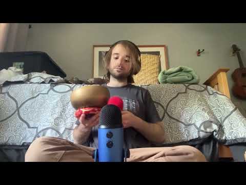 asmr singing bowl and humming practice 